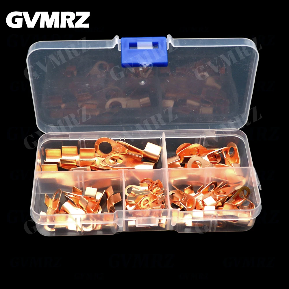 80PCS SC Tinned Copper Lug Ring Wire Connectors Bare Cable Terminal