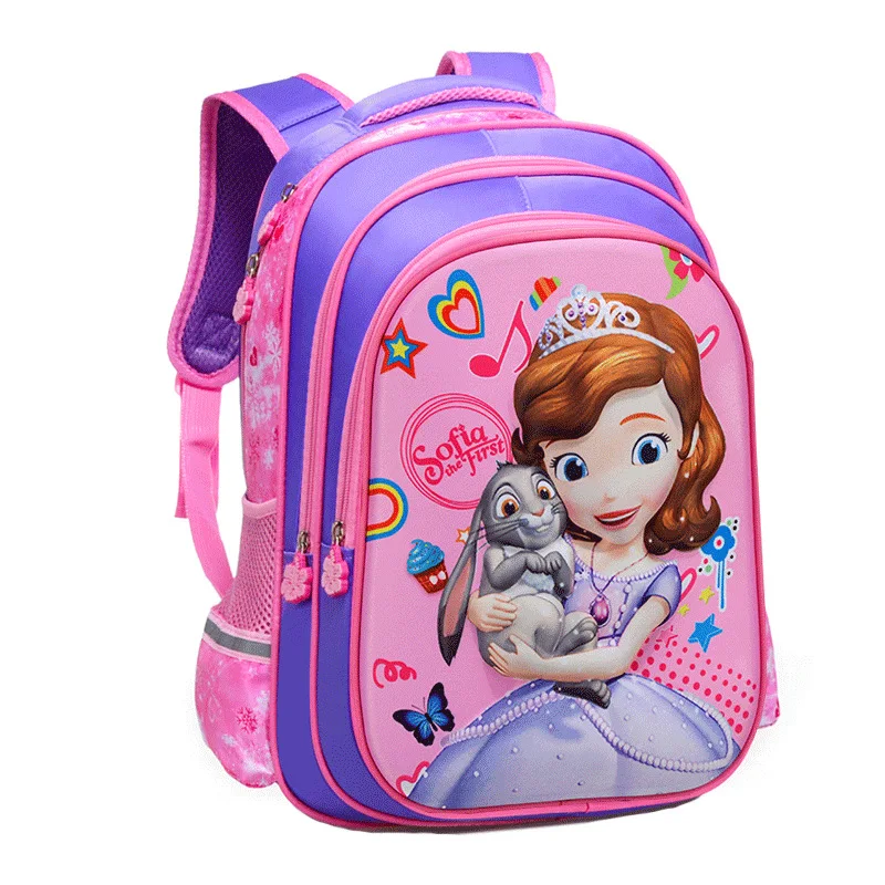 Disney dondurulmuş Elsa Anna karikatür okul çantaları kız sırt çantası çocuk ilkokul öğrencileri Schoolbag çocuklar kompozit çanta Mochila