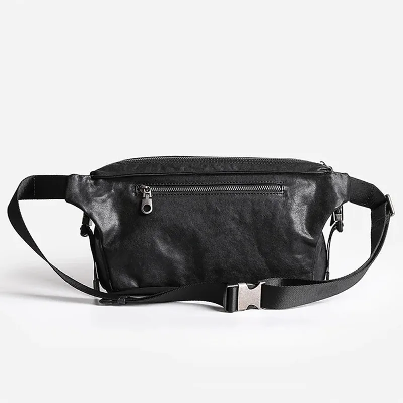 

AETOO Leather chest bag men's retro simple vegetable tanned top layer cowhide shoulder bag Japanese casual messenger bag tide