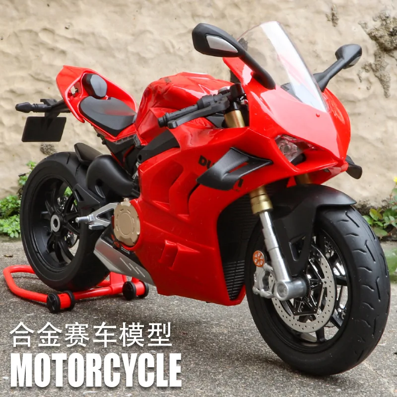 1:9 Ducati V4S alloy motorcycle model simulation, street bike, sports car, fashion decoration, ornaments, high-end gifts