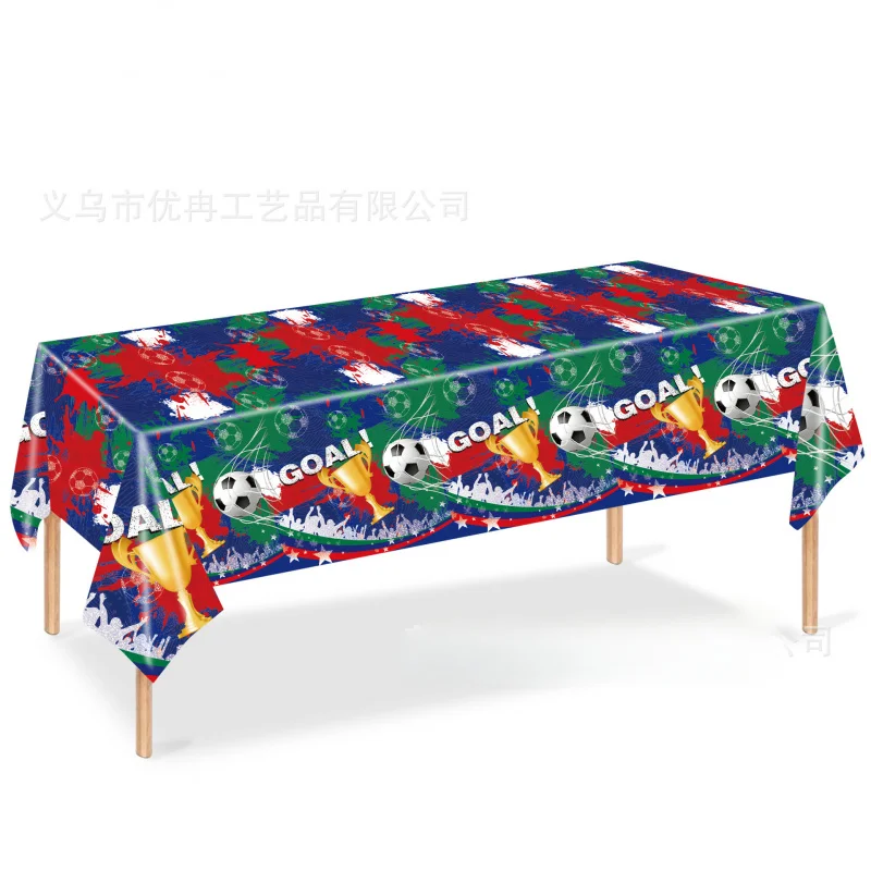 Football Party Supplies Set Soccer Theme Disposable Plates Napkins Tablecloth Decorations