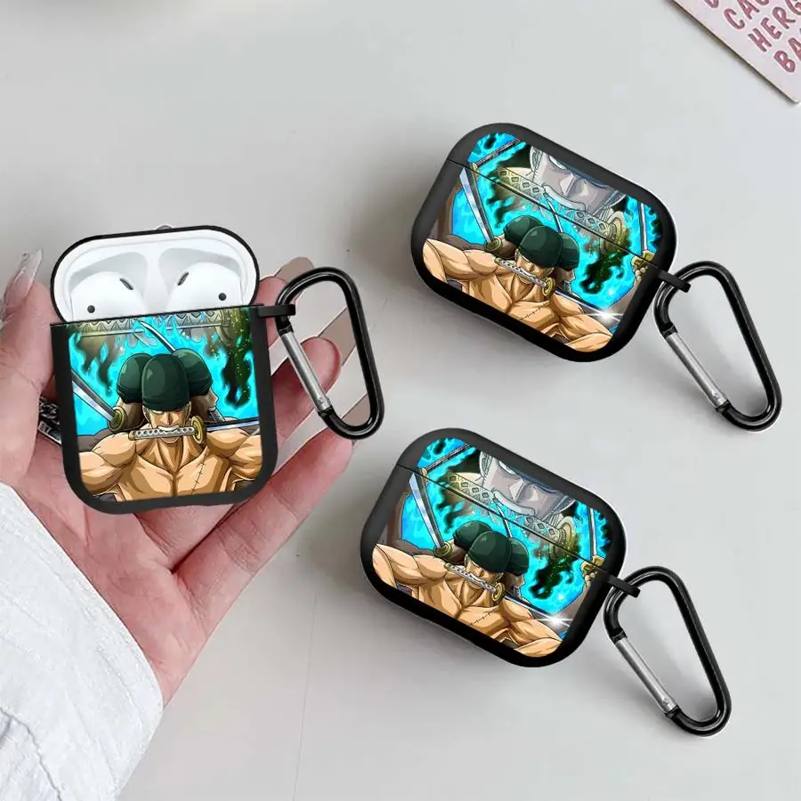 One Piece Luffy und Zoro Kopfhörerhüllen Schutzhülle für Airpods 2 Pro2 4 Pro3 1 Pro 3