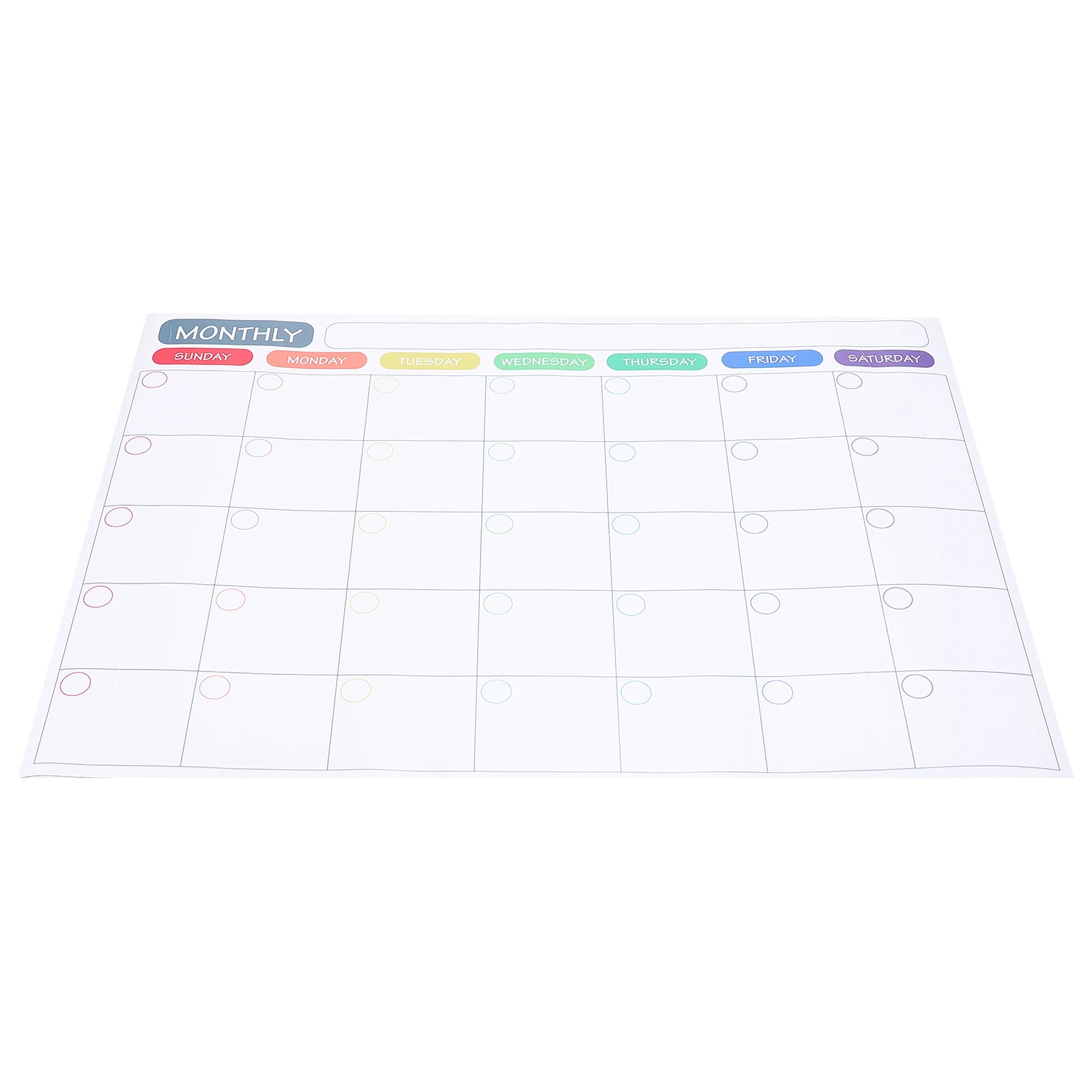 Dry Erase Memo Whiteboard Planner Board Reusable Monthly Schedule Reminder Premium Pet Material Erasable Magnetic For