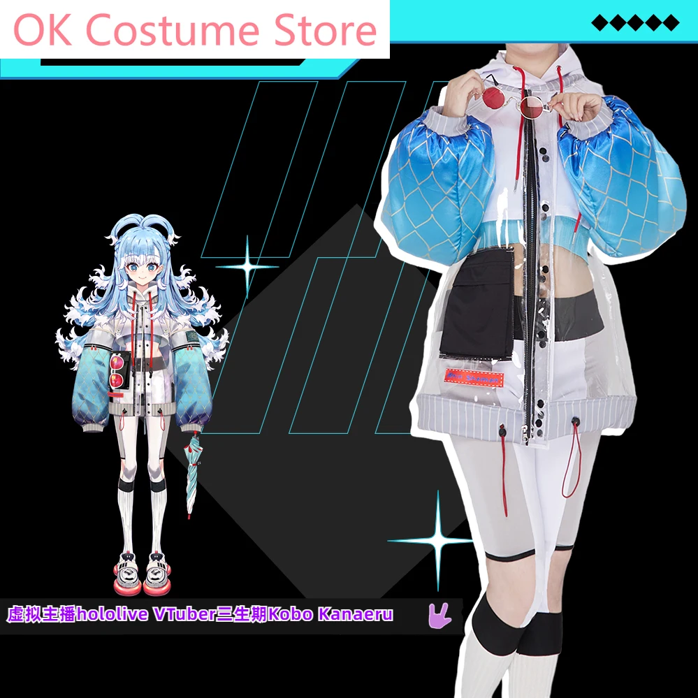 ¡Anime! Vtuber Hololive Kobo Kanaeru traje de juego para mujer, uniforme encantador, disfraz de Cosplay, traje de juego de rol para fiesta de Halloween