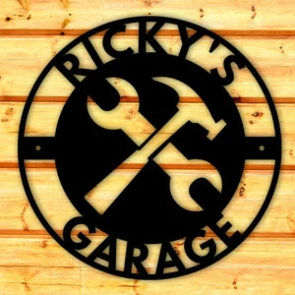 Personalized Garage Sign Metal Sign for Garage As Fathers Day Gift A Personalized Present for Dad and Custom Vintage Home Decor