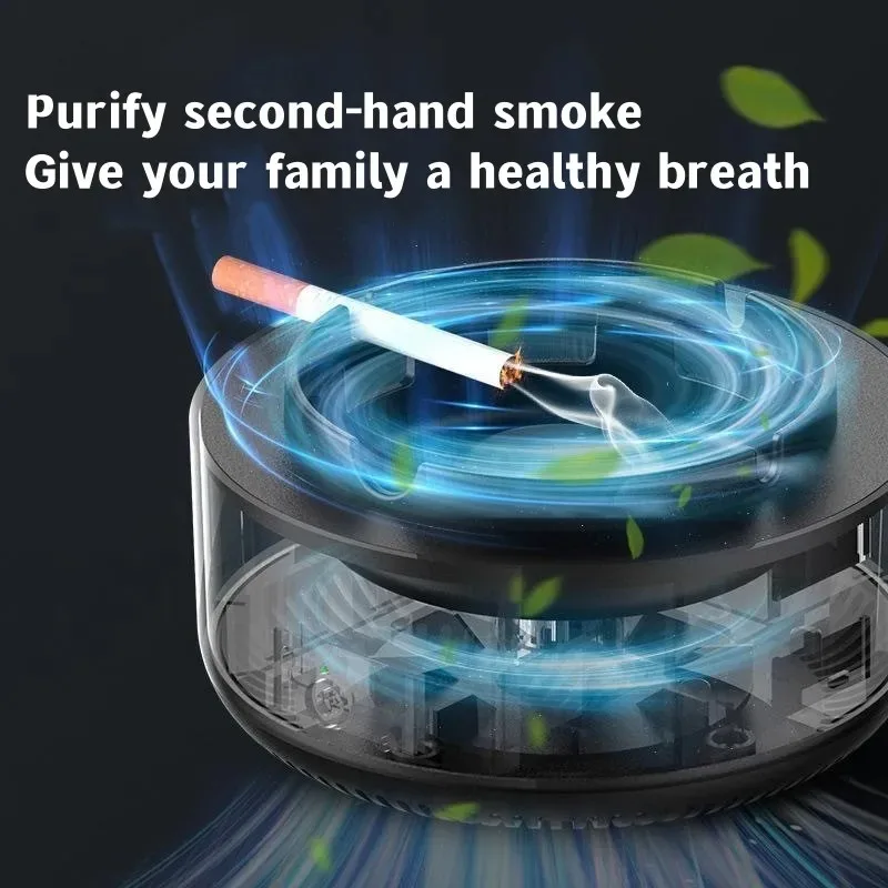 Multipurpose Intelligent Ashtray with Filter Air Purifier Practical Smokeless Ashtrays Home Smart Electronic Cigarette Ashtrays