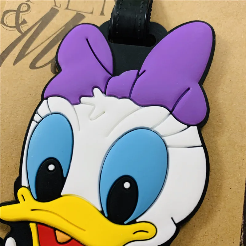 Disney Donald Duck  Anime Luggage Tags Cartoon Suitcase Tag Travel Accessories Bag Holder Label Birthday Gift