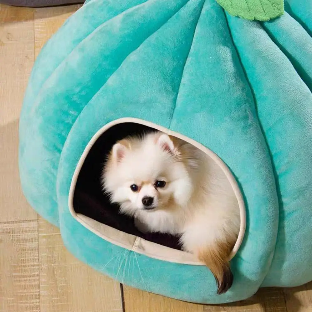 New Autumn Winter Semi Enclosed Pet Bed For Cats Dogs Suitable For All Seasons Warm Cat Villa Small Dog Cushion Dog Bed