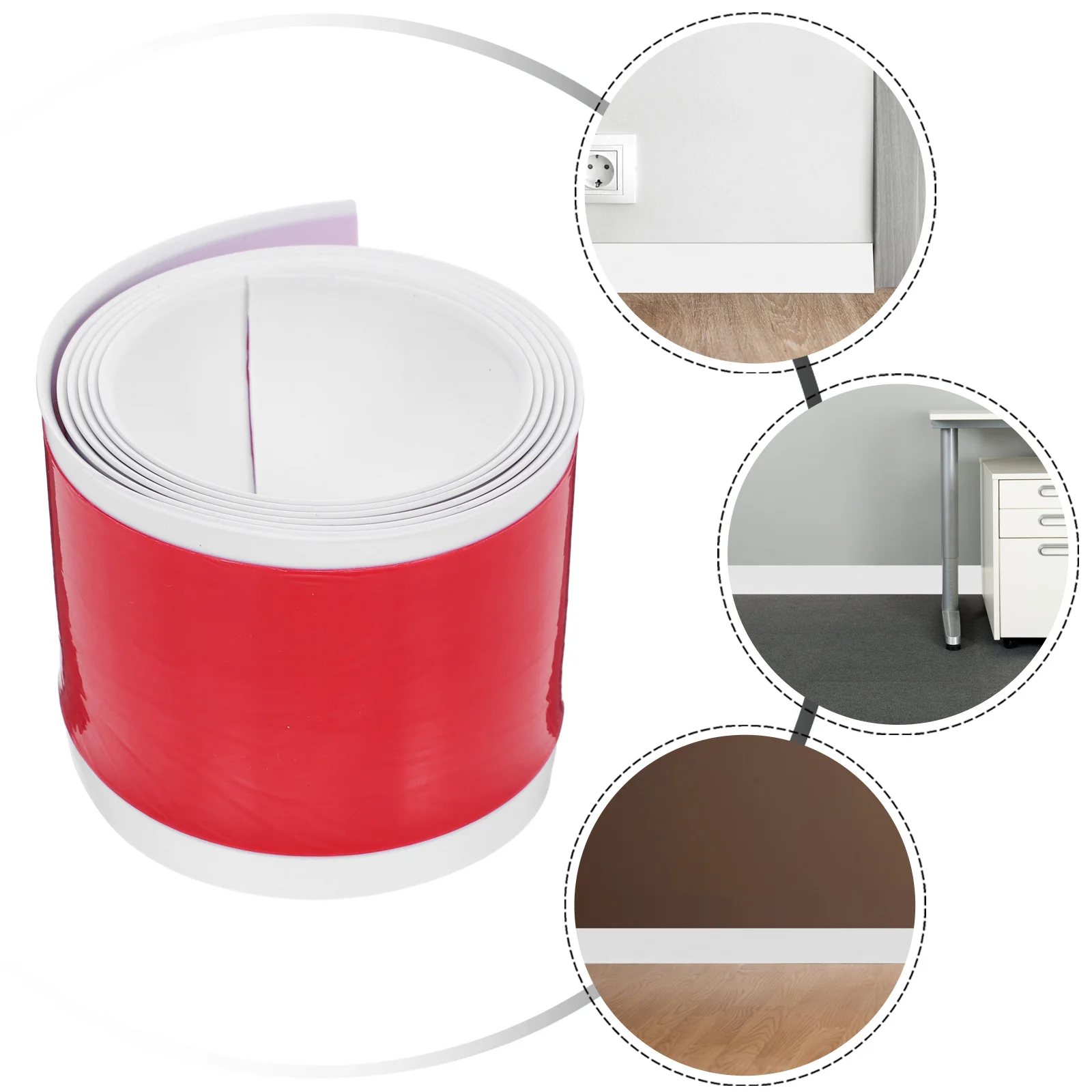 لوح تنحيف مرن ذاتي اللصق من مادة PVC سهل التركيب للمطبخ والحمام وغرفة النوم وحواف قولبة لاصقة #4