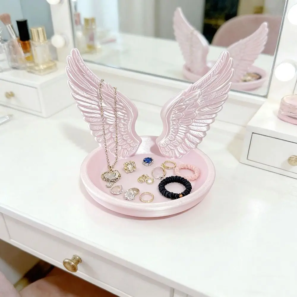 Photo Prop Angel Wings Jewelry Storage Tray Creative Elegant Bracelets Organizer Simple INS Mini Key Tray Room Decor