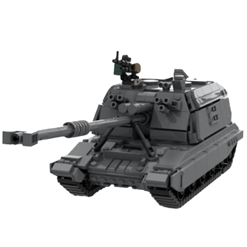 Military Vehicle Series MSTA-S 2S19 Tank MOC Building Block DIY Model Puzzle Originality Collection Experts Brick Toys for Gifts