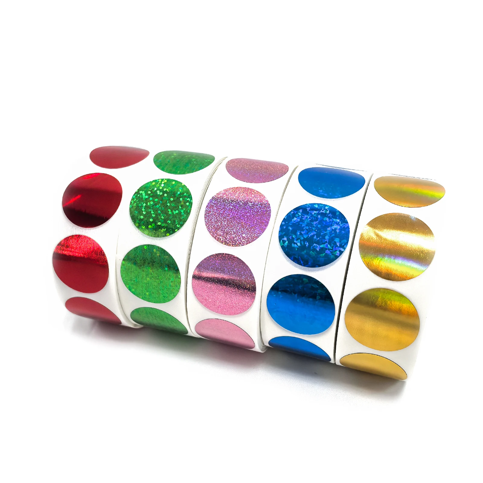 Scratch Off Stickers 25*25mm Round Holographic Laser Color Metallic Hologram game Scratch Sticker Scratch Off  Card