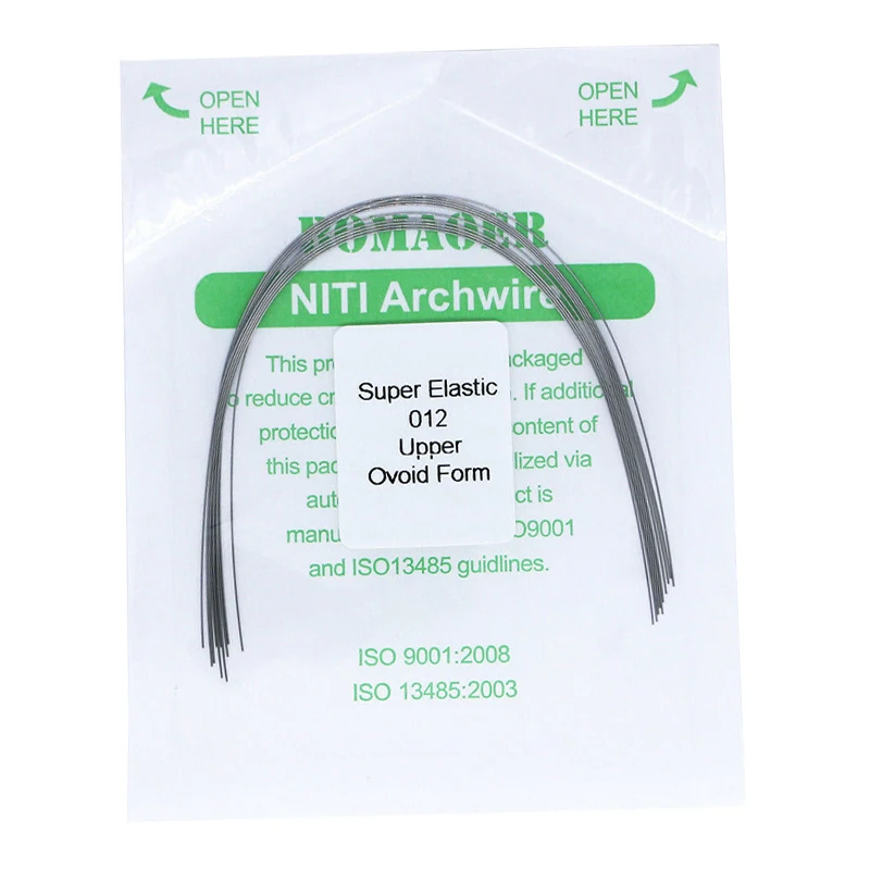 Orthodontic Elastic Arches Wire 5 Packs Super Elastic Niti Arc Wire Round Ovoid Archwire Dentistry Materials Dental Orthodontics