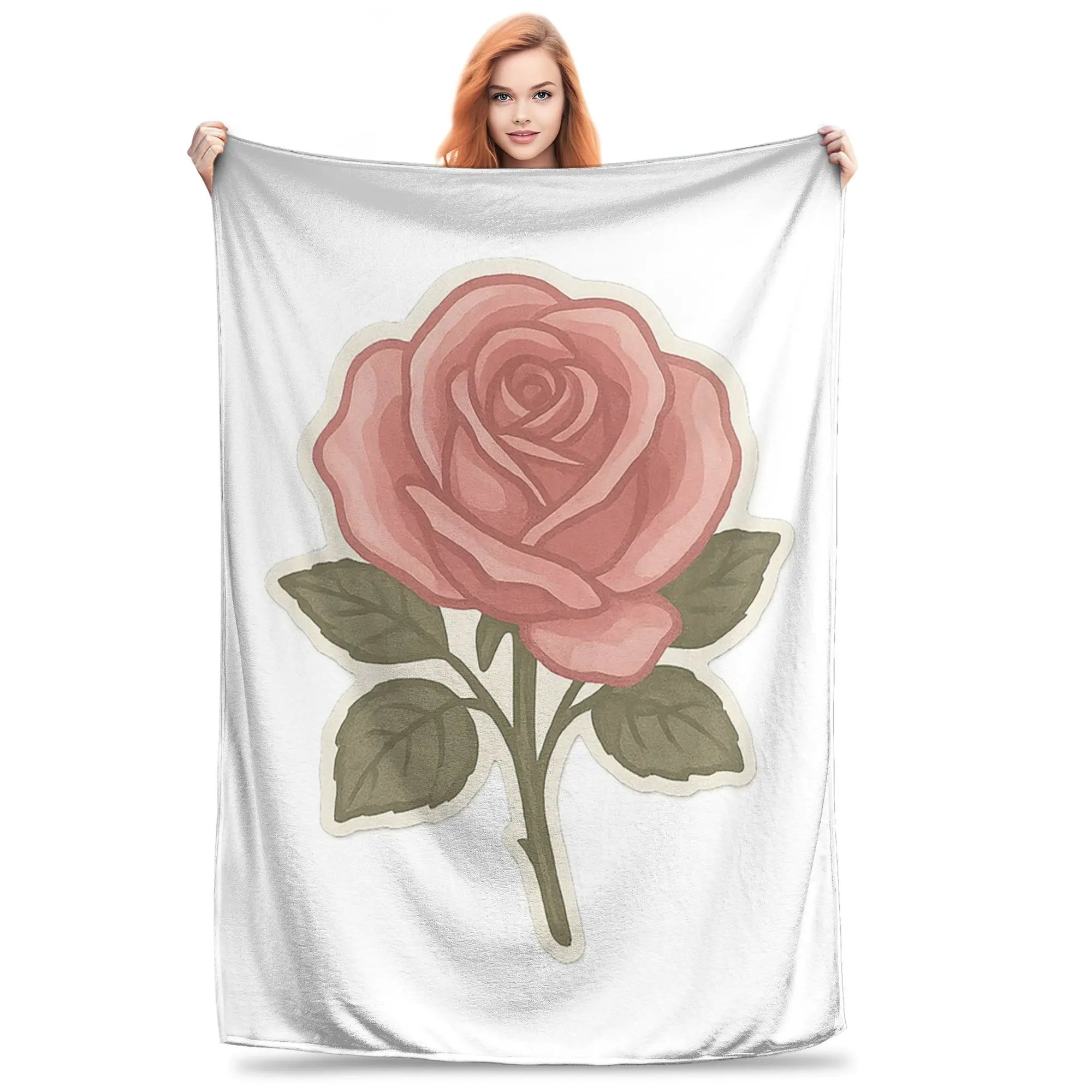 

Коллекция кокетлей, одеяло с розовой розой, портативное фланелевое одеяло для дивана, постельные принадлежности, уличные пледы, покрывало, одеяло
