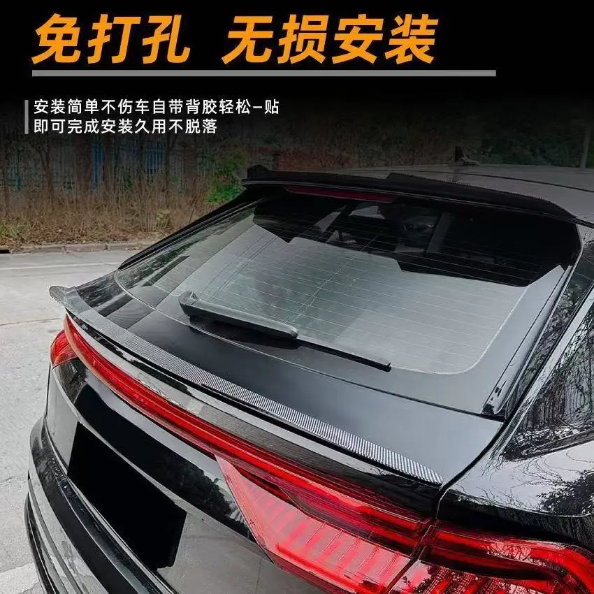 

Carbon Fiber Roof Wing For Q8 SQ8 2019+ High Quality Tail Spoiler For Audi Rear Trunk Lip Car Accessories Refit Decoration