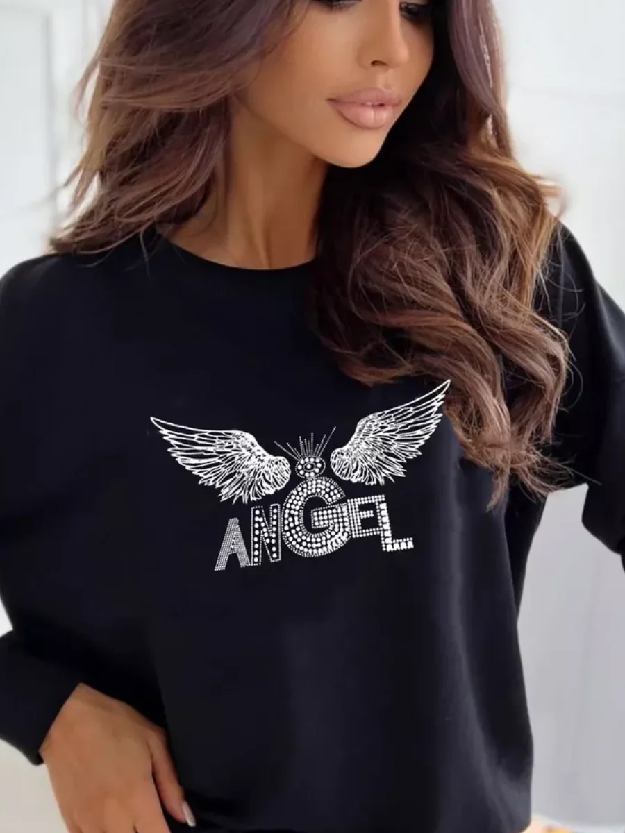 Autumn Winter American Vintage Print Individuality ins Street Warm European American China-Chic Round Neck Sweater