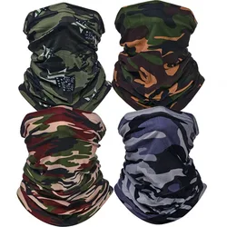 Outdoor Proteção UV motociclista Capa Lenço, Balaclava Bandana, Seamless Magia Headband, Camuflagem Pescoço Gaiter, Face Capa Headwear