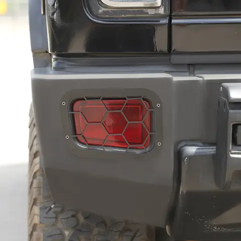 허머 H2 2003-2007 자동차 스타일링 스테인리스 스틸 블랙 자동차 후면 범퍼 안개등 커버 트림 커버 자동차 액세서리