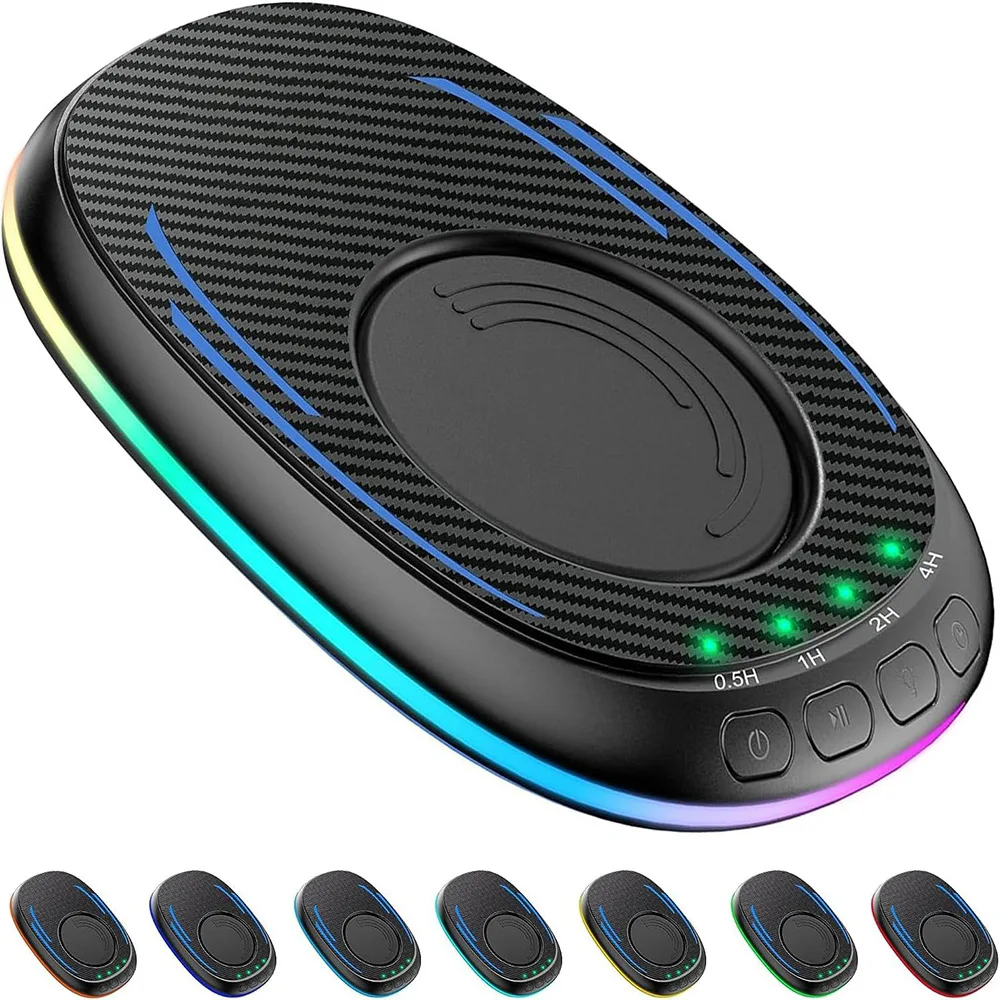 Carbon Fiber Pattern Gaming Mice Pad  LED RGB Lights Mouse Mover Anti Sleep Automatic Movement Prevent PC Screen Lock