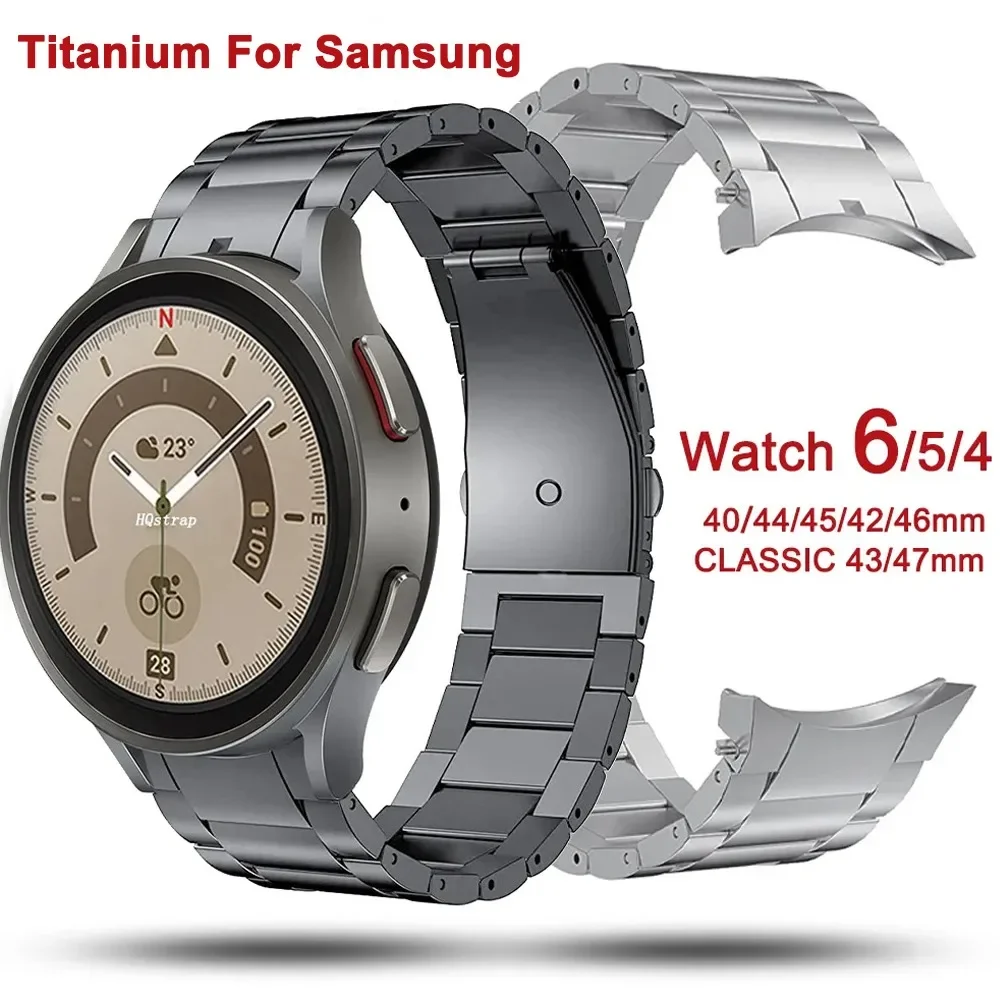 No Gaps Titanium Metal Strap for Samsung Galaxy Watch 5 Pro 45mm 40mm 44mm Watch Band for Samsung Watch6 4 Classic 46 42 43 47mm