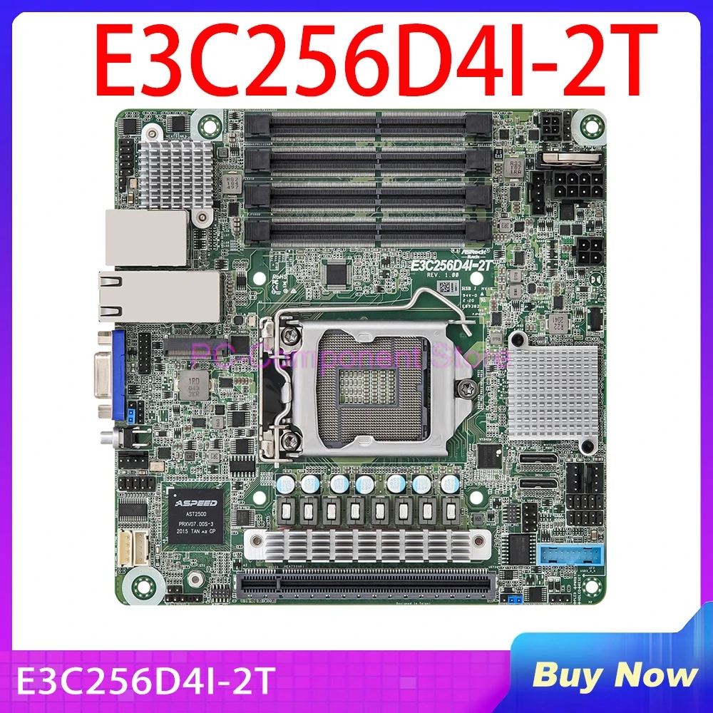 Server Motherboard For ASRock ITX Support E-2300 E3C256D4I-2T