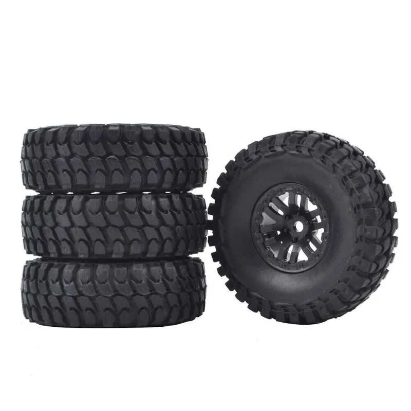 4個入り RC 1.0インチ タイヤ＆ホイール ラバークローラータイヤ 1/24 1/18 RCクローラーカー Axial SCX24 C10トラック FMS FCX24 TRX4M用