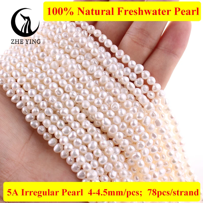 

Zhe Ying 78pcs/strand 5A Freshwater Pearl Natural Irregular Pearl Beads for Jewelry Making Bracelet Necklace DIY Accessories