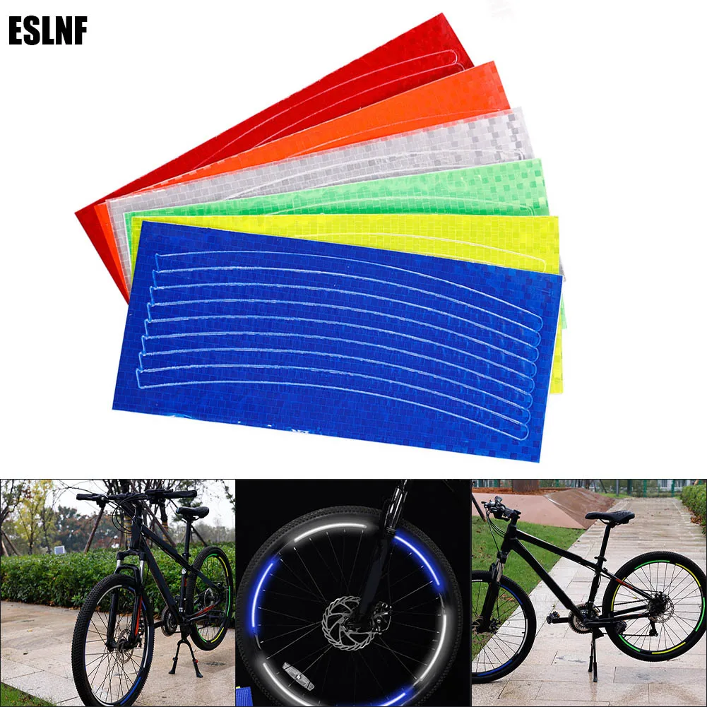 1Pc Bike Body Reflective Safety Stickers Reflective Safety For-Warning Conspicuity Tape Film Sticker Strip Bicycle Accessories