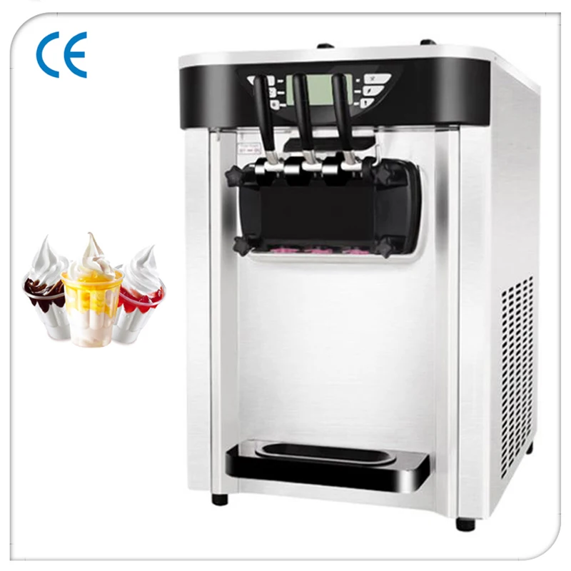 Коммерческая машина для изготовления мягкого мороженого, машина для мороженого из нержавеющей стали, настольная машина для йогуртового мороженого