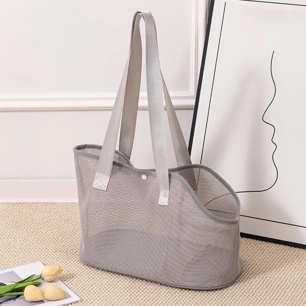 Small Cat Travel Bag Ventilated Pet Travel Carrier Mesh Cat Carrier Tote Bag Breathable Pet Travel Carrier with Safety for Vet