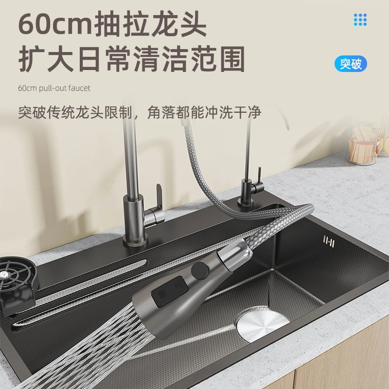 Wastafel Dapur Besar Satu Lubang untuk Rumah Tangga