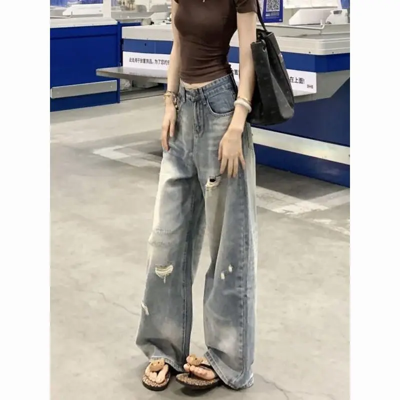 Jean blanc femme grande taille grand palazzo courbé décontracté confortable confortable pleine longueur doux épaissi peluche velours chaud hiver