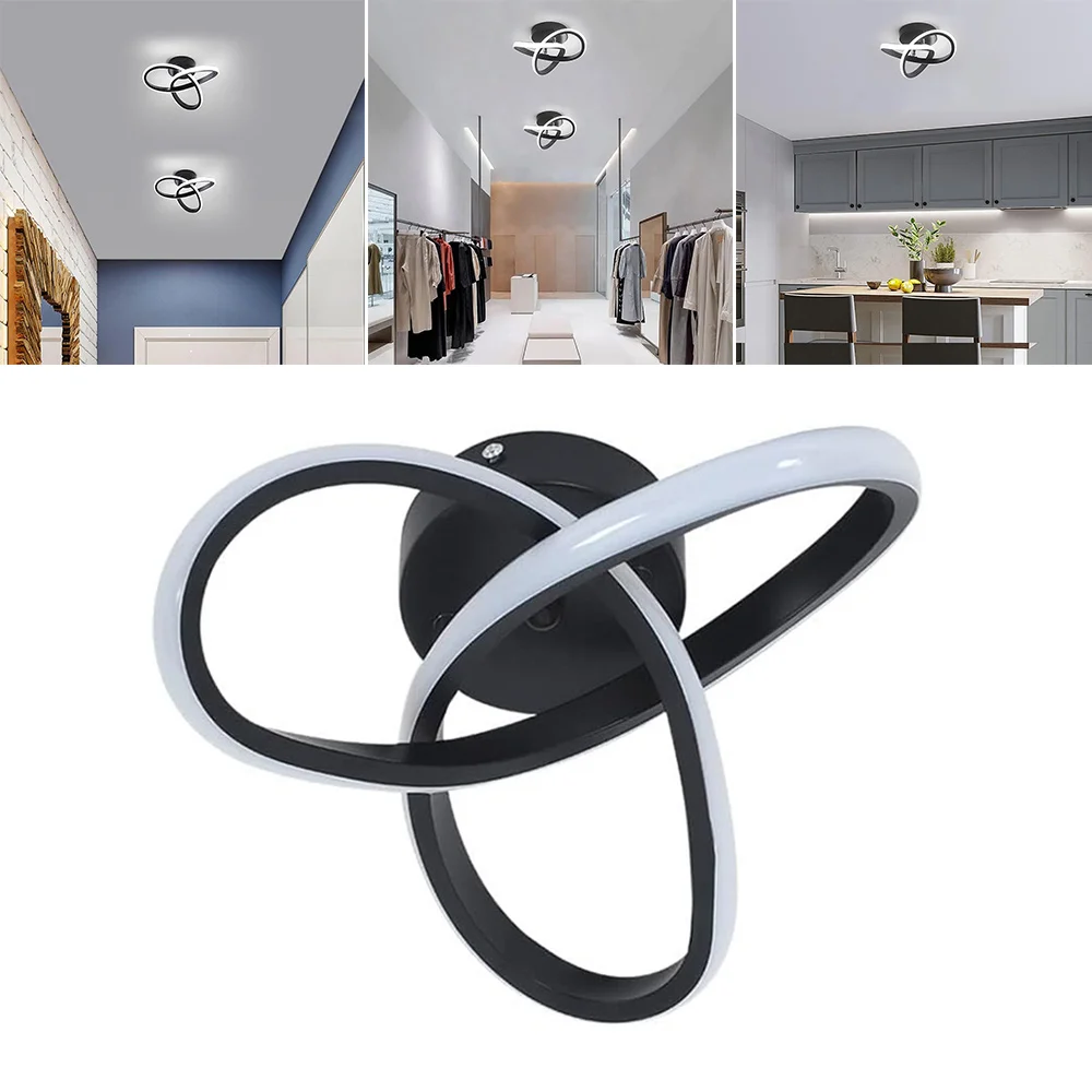 Tira de luces LED de techo para pasillo, lámparas minimalistas modernas para sala de estar, luz ajustable de tres colores para dormitorio, sala de