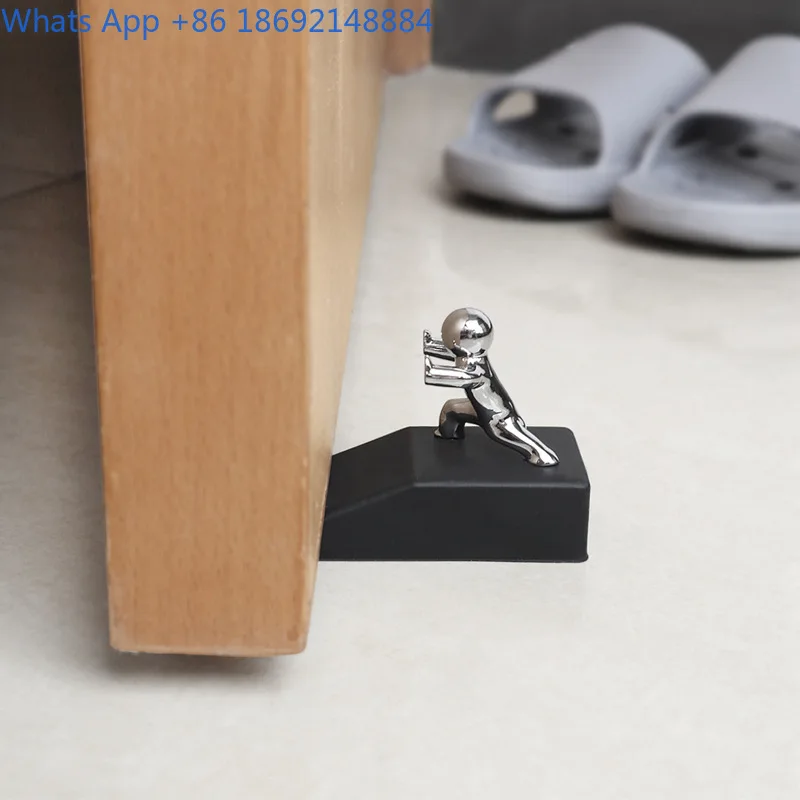 Rubber door stopper artifact, windproof door, rear anti-collision door stopper, creative kung fu kid