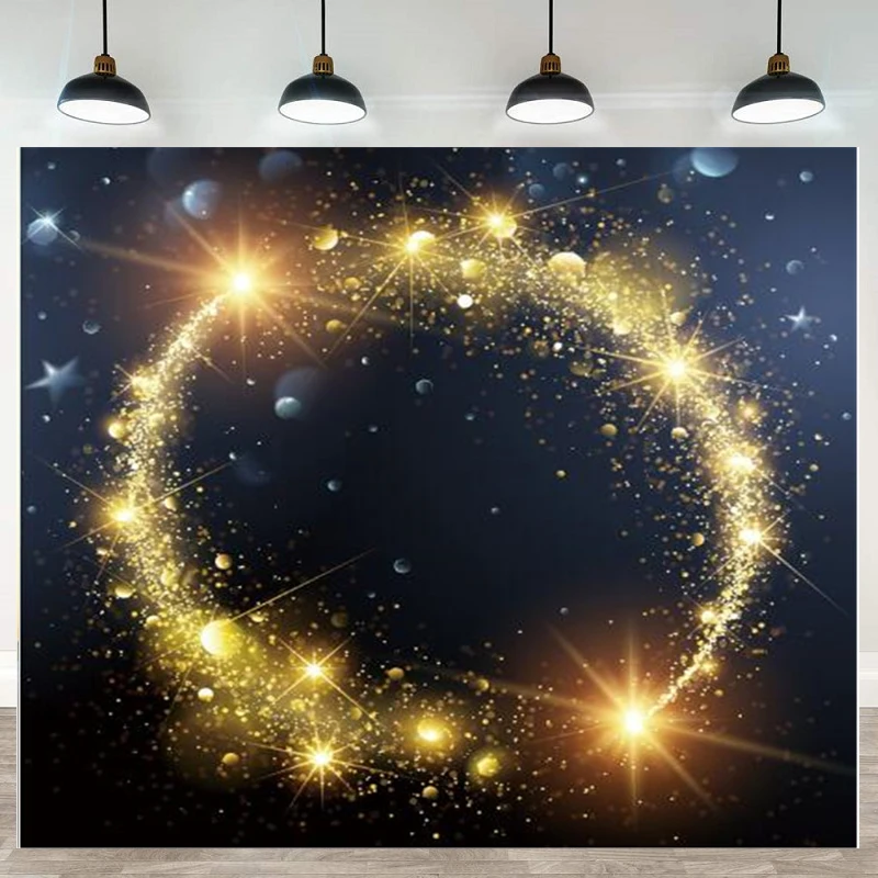 

Photography Backdrop Blue Sky Cloud Glitter Star Starry Portrait Poster Photographic Background Banner Photocall Photo Studio