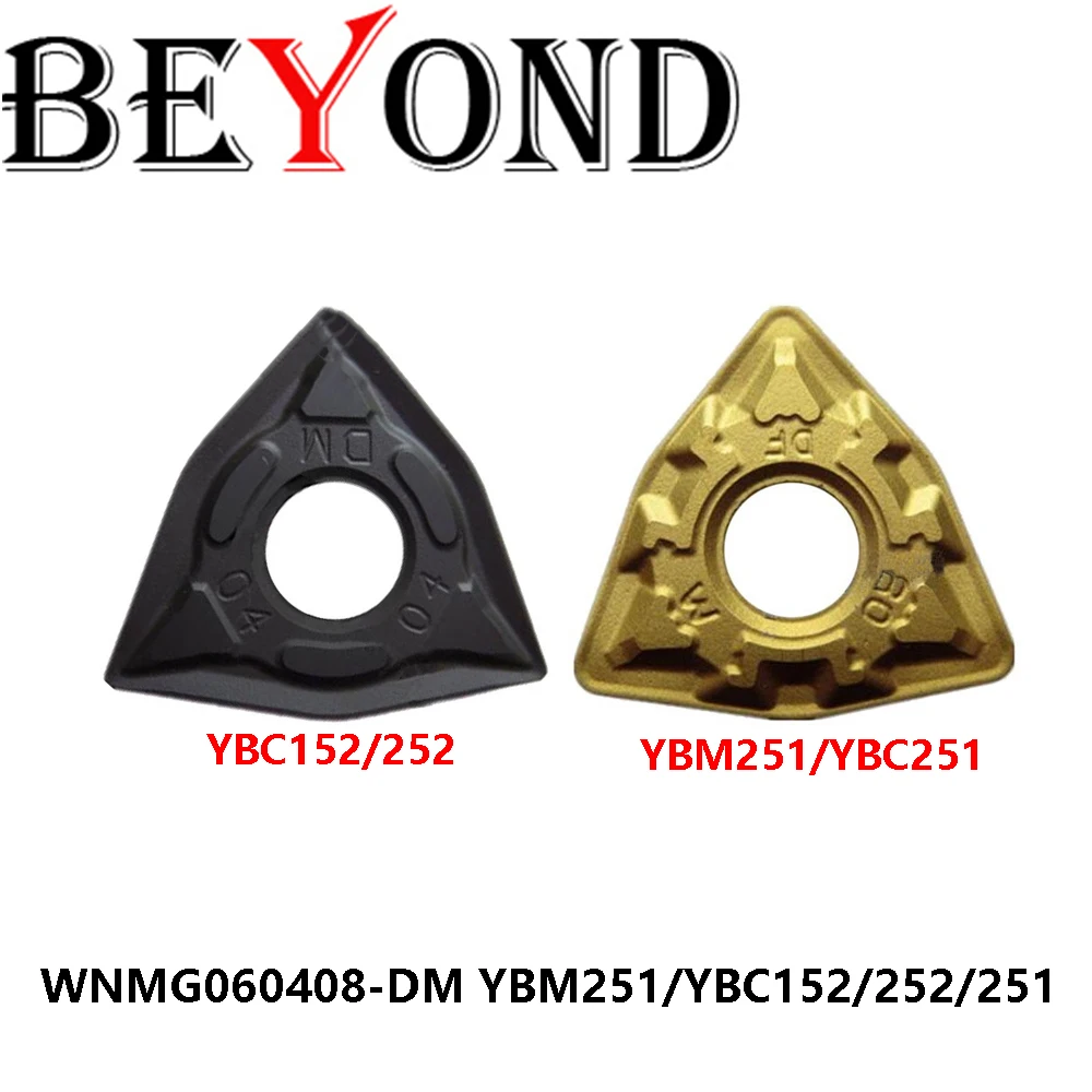Оригинальный ЧПУ WNMG 060408 -DM YBC152 YBC252 YBC251 YBM251 Токарные инструменты для резки Твердосплавные вставки Токарный станок WNMG 060408   Машина DM BEYOND