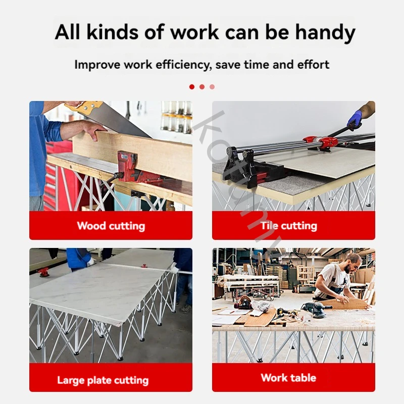 Foldable Workbench Spider Leg Folding Table Portable Sawhorse Support Work Quick Telescopic With Carry Bag