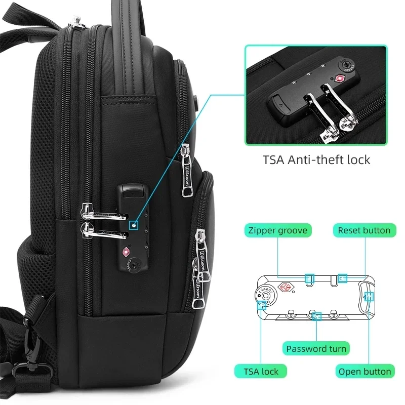 WIERSOON Torba na klatkę piersiową Nowa męska torba na ramię Anti-thief Crossbody