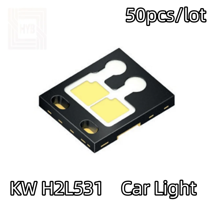 NEW 50pcs  KW H2L531 High Power dual-core Car Lamps SMD-4 LED 1500mA white light kwh2l531 10W  Night Vision Lights