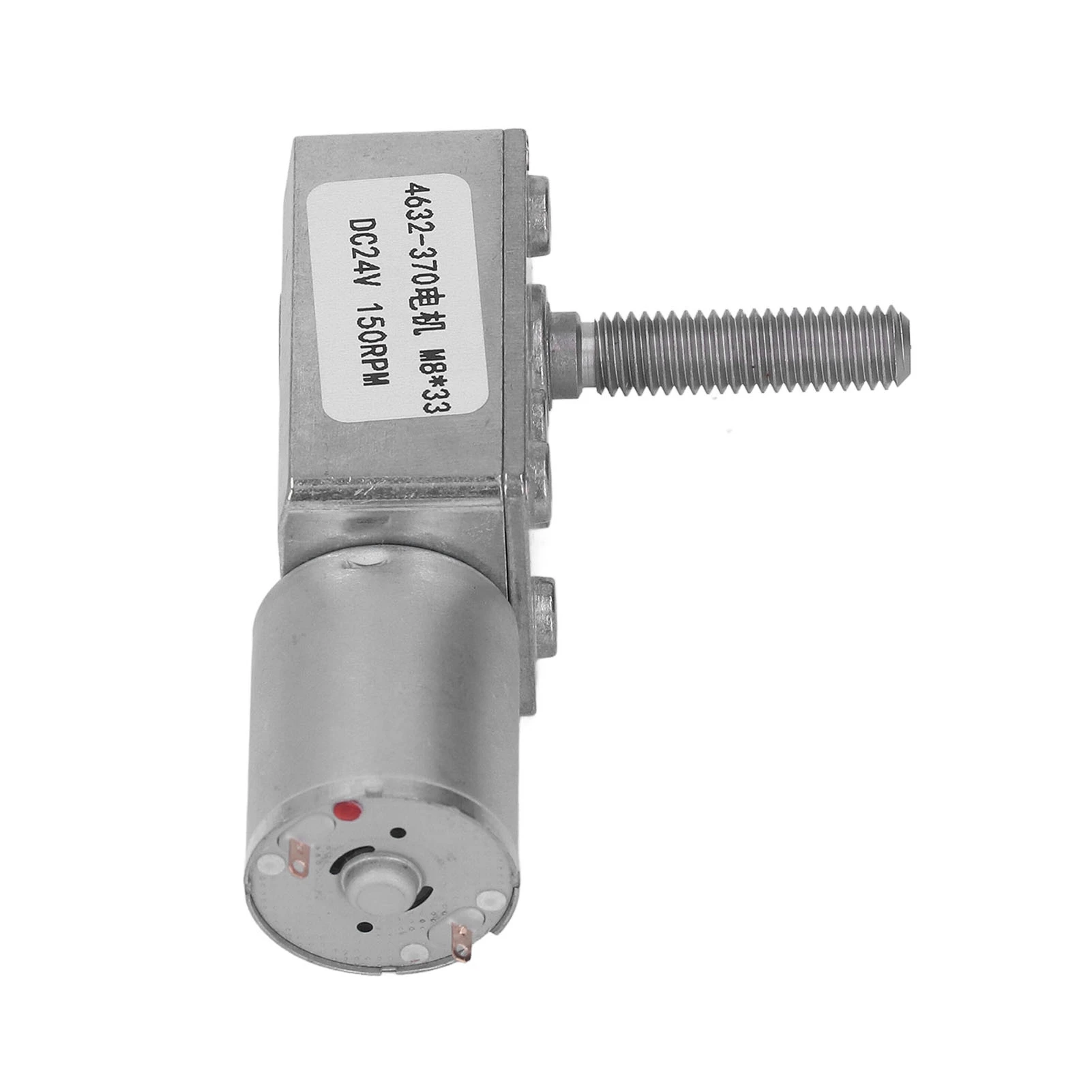 Turbo Worm Geared Motor High Torsion Micro Gearbox DC24V M8x33mm Electrical Tools