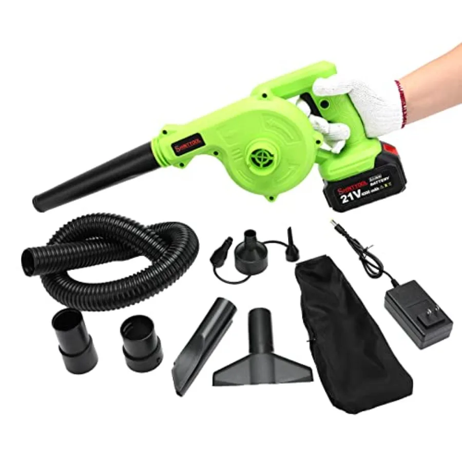

Cordless Leaf Blower 2-in-1 Portable 21V Lithium Battery 110V Multifunctional Blower for Blowing Leaf Clearing Dust and Small T