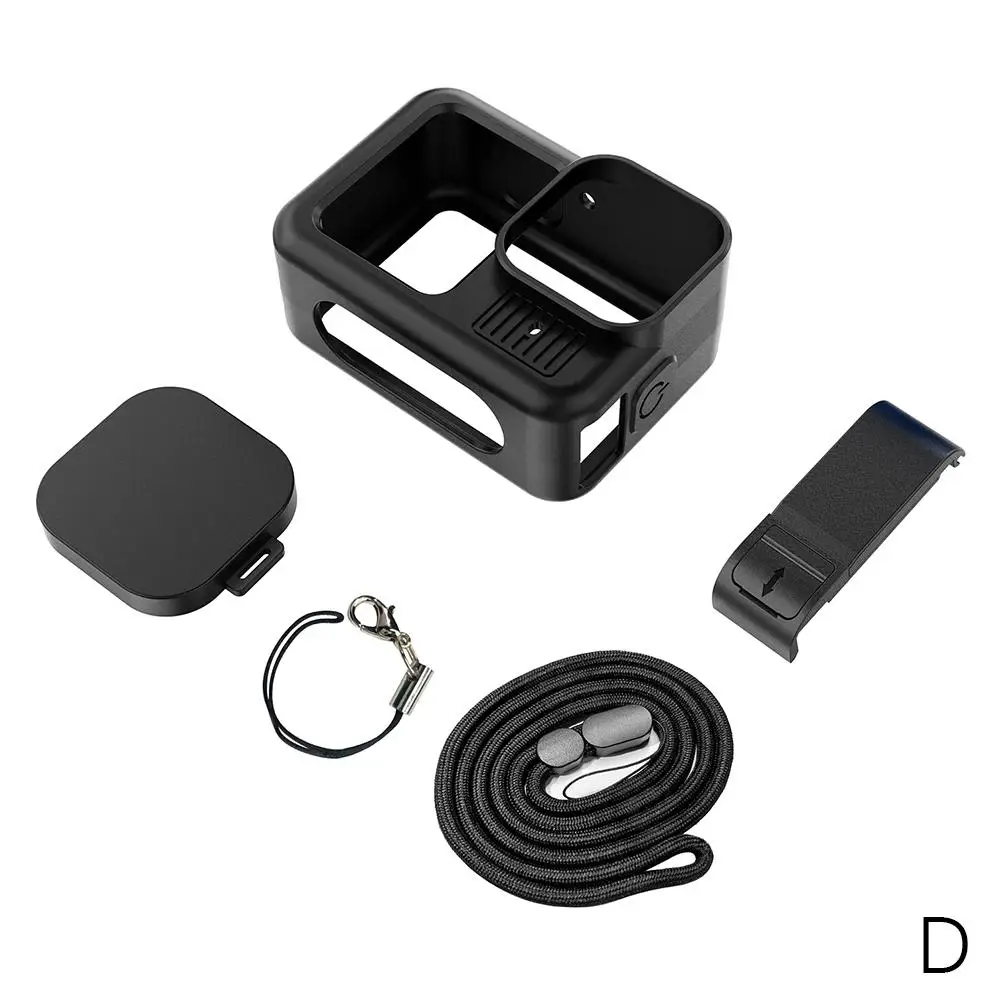 Accesorios para Cámara de Acción deportiva GoPro13 (cubierta de silicona antipérdida + + cubierta lateral de lente) con cubierta cuerda para cámara T0B3