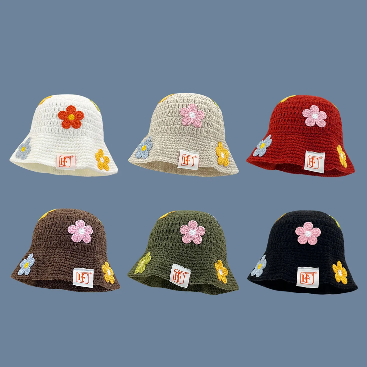 หมวกไหมพรมถักนิตติ้งสำหรับผู้หญิง, หมวกถักไหมพรมหลากสีสำหรับฤดูใบไม้ร่วงและฤดูหนาว