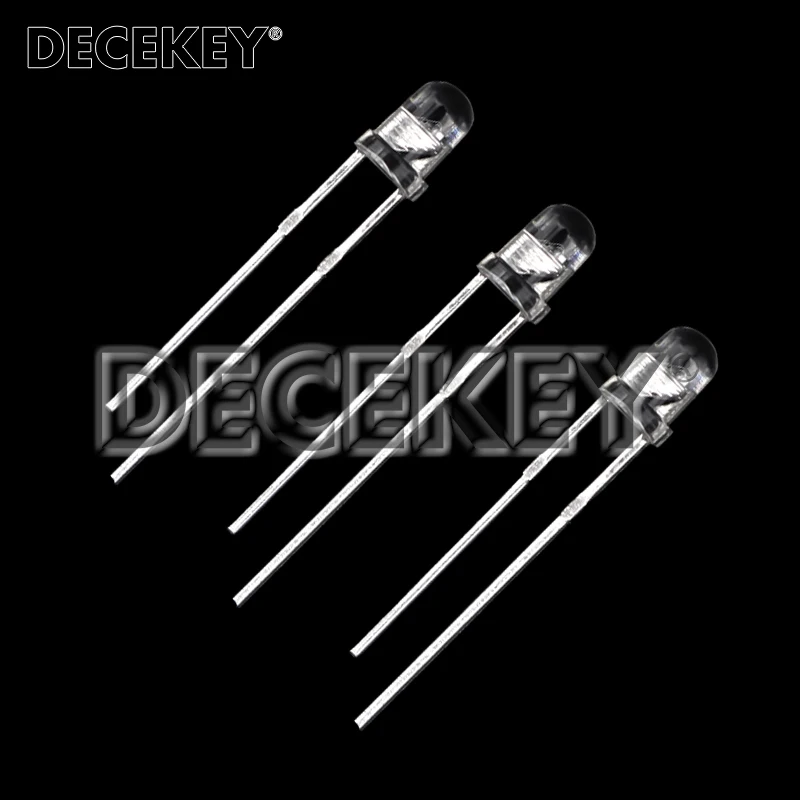 Diodo emisor de luz bicolor, Control de Flash LED intermitente automático, 50 piezas, F3, 3mm, rojo y azul, bricolaje