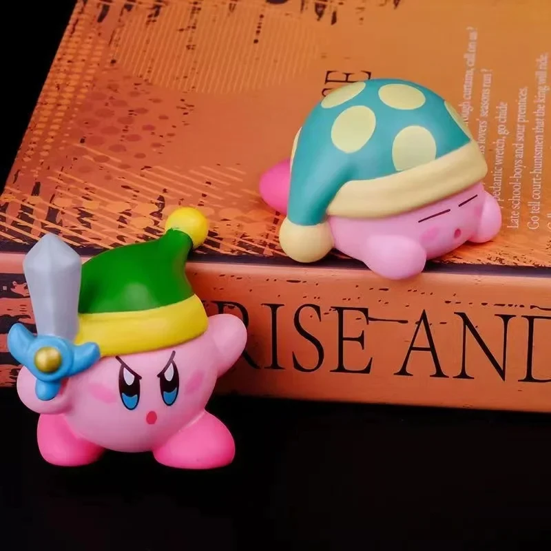 

2026*6-8Pcs/Set Games Star Kirby Anime Figure Cute Cartoon Pink Kirby Mini Figure Decorative Collection Toy For
