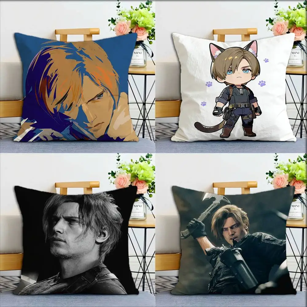 

L-Leon K-Kennedy World Various Sizes Square Pillow Case For Car Home Bedchamber Decor