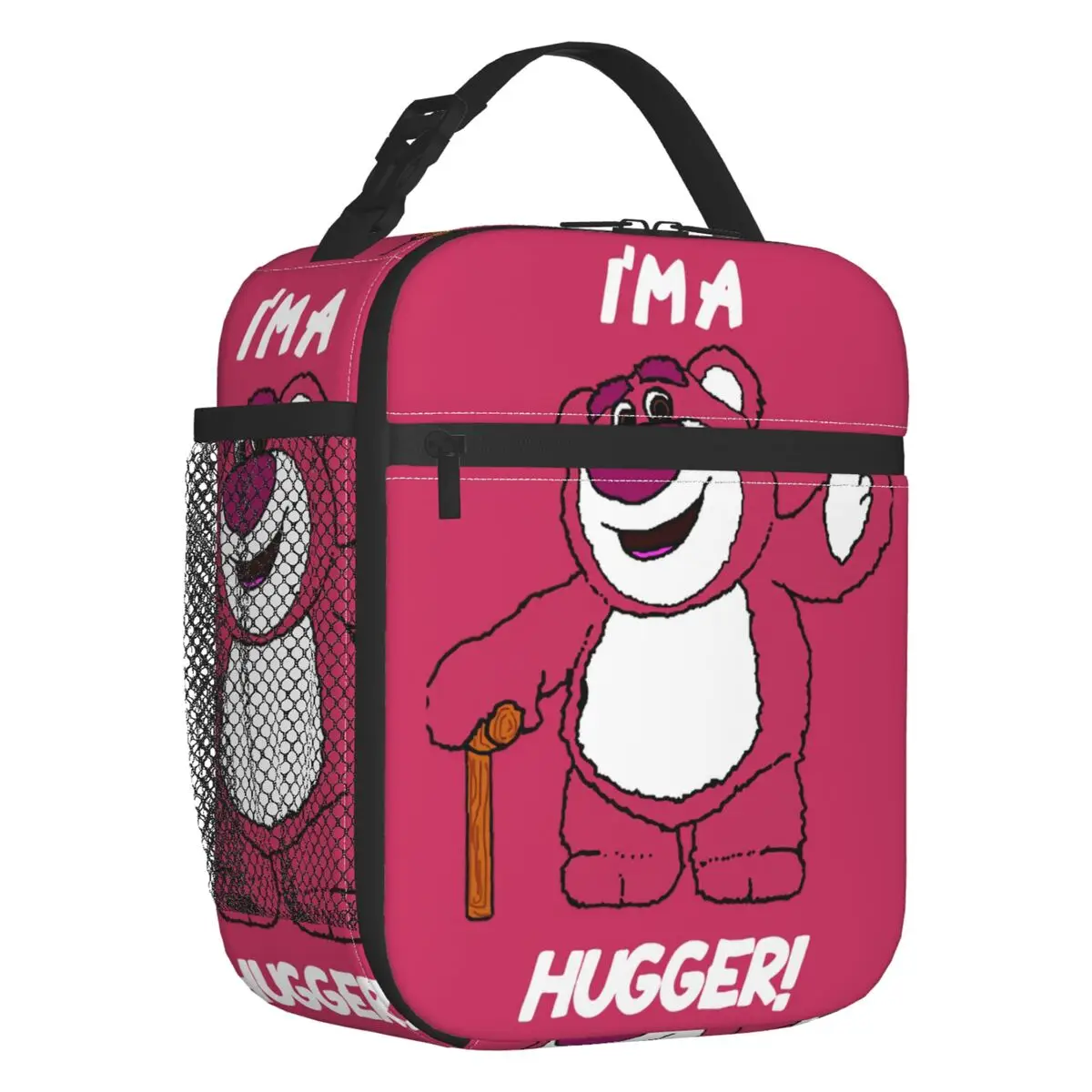 Custom Lotso Huggin Bear Hugger Insulated Lunch Bags for Women Portable Cooler Thermal Food Lunch Box Work School Travel