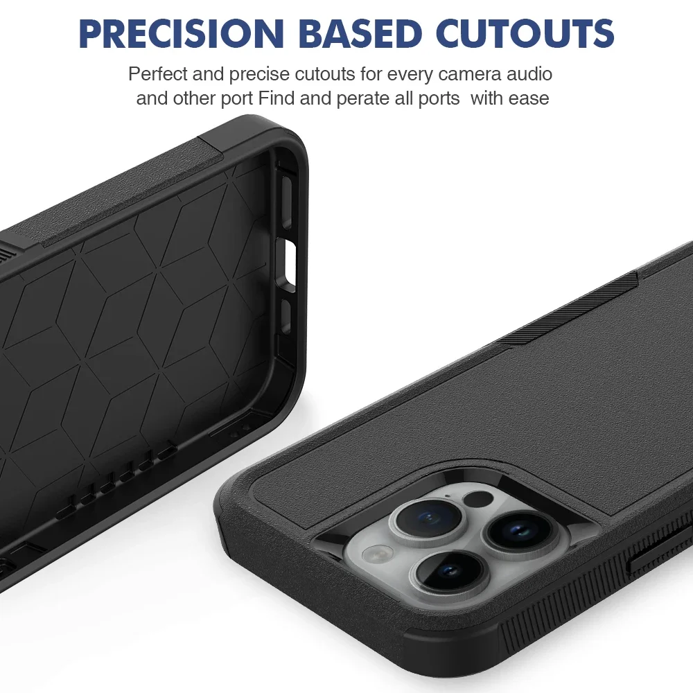 Odporny na wstrząsy futerał na telefon do iPhone'a 16 11 12 13 14 15 Pro Max Xs XR X SE 2022 8 7 Otter Bumper Box Hard Plastic Back Cover — zdjęcie 6