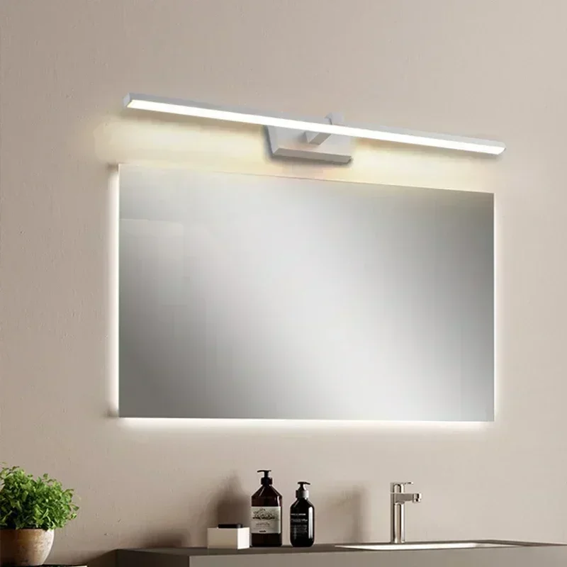 Modern LED Wall Lamp 60/80/100cm Long Strip Light Mirror Decor Lighting For Washroom Kitchen Wirring Wand Lampen Home Decor