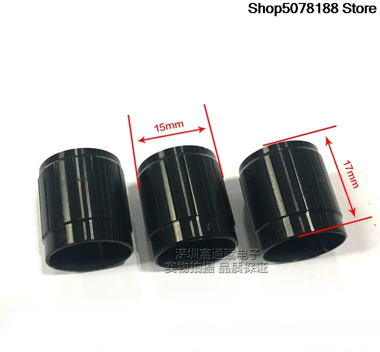 High-grade workmanship fine aluminum alloy black and white bright edge 15*17MM knob potentiometer encoder band switch